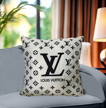 Whit color Louis Vuitton cushion cover brand